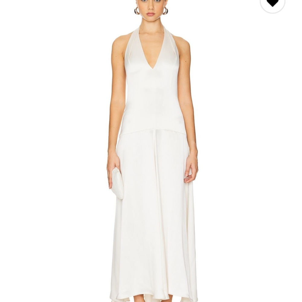Shona Joy Satin White Dress